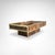 Wood Coffee Table in Burl Wood and Brass Metal with Bar from Maison Lancel, France, 1980s For Sale - Image 7 of 10