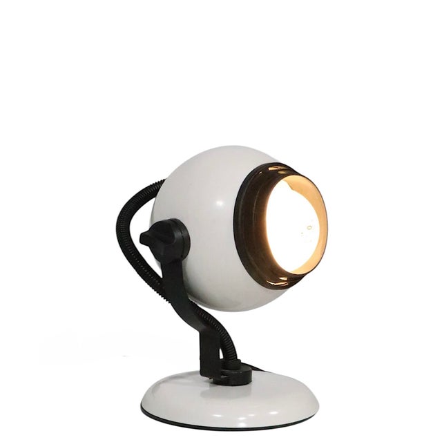 Cool Space Age ball form desk, table lamp, which can also be a wall mounted. pin up sconce. The ball shade is adjustable...