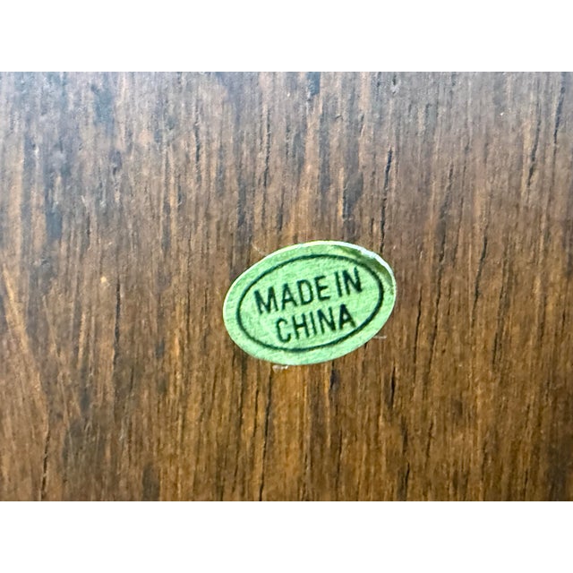 Chinoiserie Wood Wall Mount Curio Cabinet, Vintage For Sale - Image 12 of 12