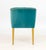 Teal Brabbu Blue Velvet Upholstered Side Chair For Sale - Image 8 of 9