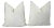 Boho Chic White Crocodile Velvet Feather/Down Pillows - Pair For Sale