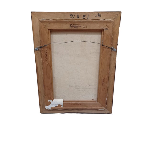 Boho Chic Vintage Framed Still Life Oil on Painting Canvas Signed For Sale - Image 3 of 5