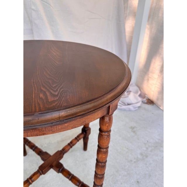 Wood English Bobbin Twist Side Table For Sale - Image 7 of 9