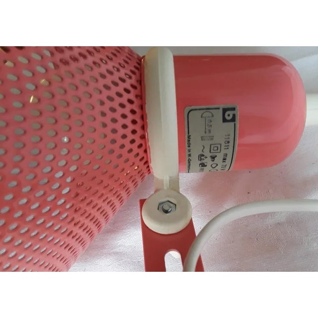 1990s Vintage German Adjustable Wall Lamp in Pink Metal and Plastic from Brilliant, 1990s For Sale - Image 5 of 8