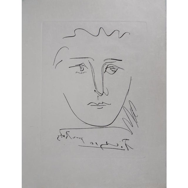After Pablo Picasso, Face for Roby, 1950, Engraving For Sale - Image 7 of 7