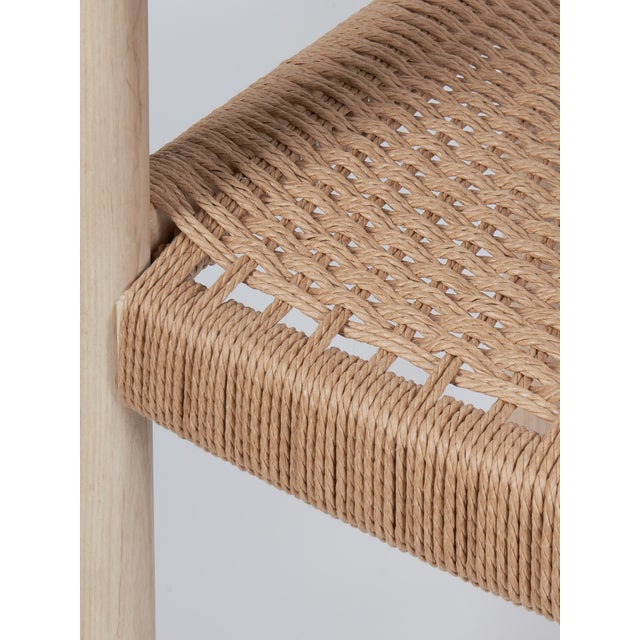 The Dining Chair in Ash With Handwoven Danish Cord Seat and Back Is Designed and Handcrafted by Valeriy Khvan. For Sale - Image 10 of 10