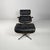 American modern armchair and pouf by Charles e Ray Eames, 1970s Armchair and pouf or chaise longue with a wooden shell....