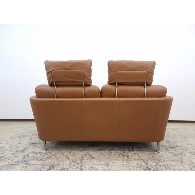 Set of Leather Sofa in Cognac Colors For Sale - Image 4 of 13