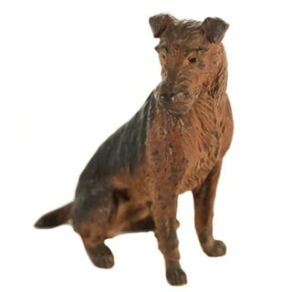 Austrian Bronze English Terrier Figurine For Sale
