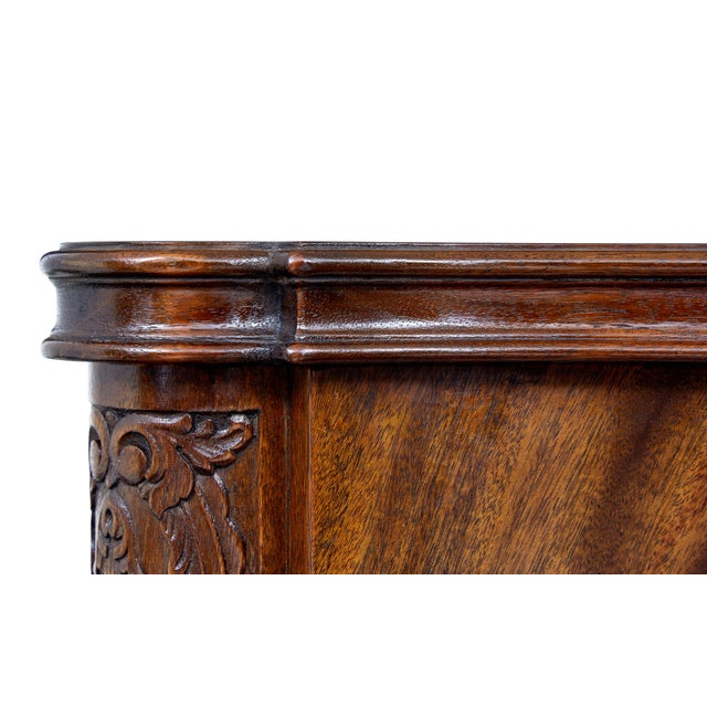 Mid 20th Century Carved Mahogany Swedish Desk, 1947 For Sale - Image 9 of 11