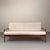 3-Seater Teak Sofa with Rattan Backrest & Bouclé Cover by Carl Straub / Goldfeder, Germany, 1960s For Sale - Image 4 of 14