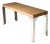 Console Table in Leather and Stainless Steel, 2000s For Sale
