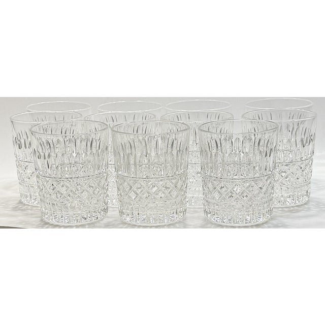 Vintage Old Fashioned Whiskey Cut Glass Glasses - Set of 11 For Sale - Image 11 of 15