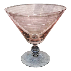 1960s Italian Crystal Oversized Wine or Martini Glass