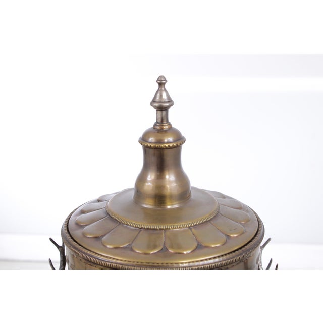 Pair of Vintage Brass Trophy Lidded Deer Urns For Sale In Philadelphia - Image 6 of 14