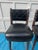 Pair of Mid-Century Modern Chairmasters Black Leather Webbed Bar Stools, circa 1950s A handsome pair of original mid-...