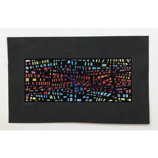 Xavier Albert Fiala, Mosaïque, 1946, Gouache on Paper For Sale - Image 8 of 8