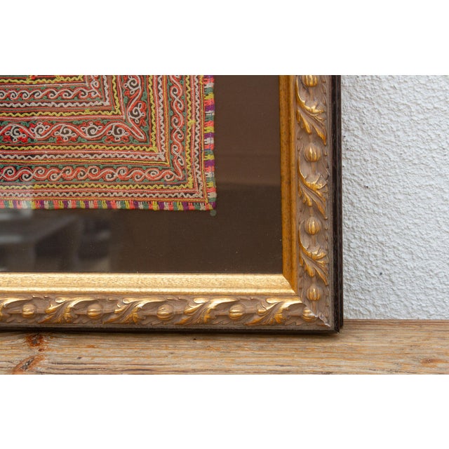Ornate Framed Hmong Ethnic Textile Panel For Sale In Los Angeles - Image 6 of 11