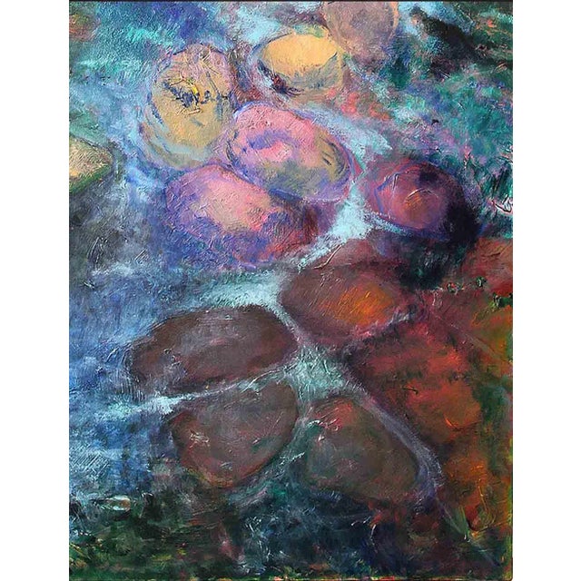 Late 20th Century Painting on Canvas ‘Riverbed’ For Sale - Image 5 of 6