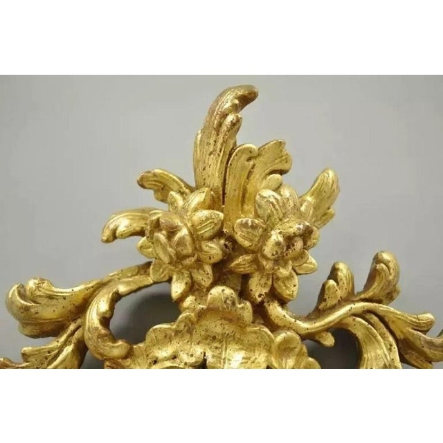 Late 20th Century Late 20th Century Labarge French Louis XV Rococo Style Gold Giltwood Large Console Wall Mirror For Sale - Image 5 of 10