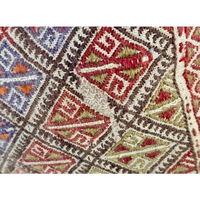 Early 20th Century Caucasian Sumak Kilim Pillow For Sale - Image 12 of 14