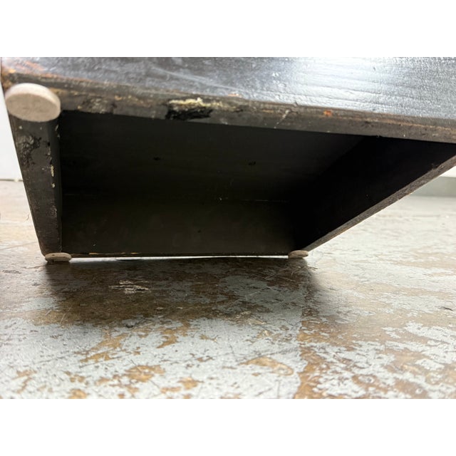 Vintage Wood Distressed Pedestal Table For Sale - Image 12 of 12