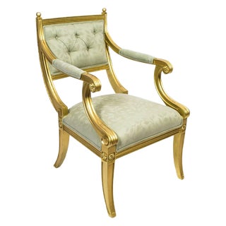 20th Century Regency Style Giltwood Armchair For Sale