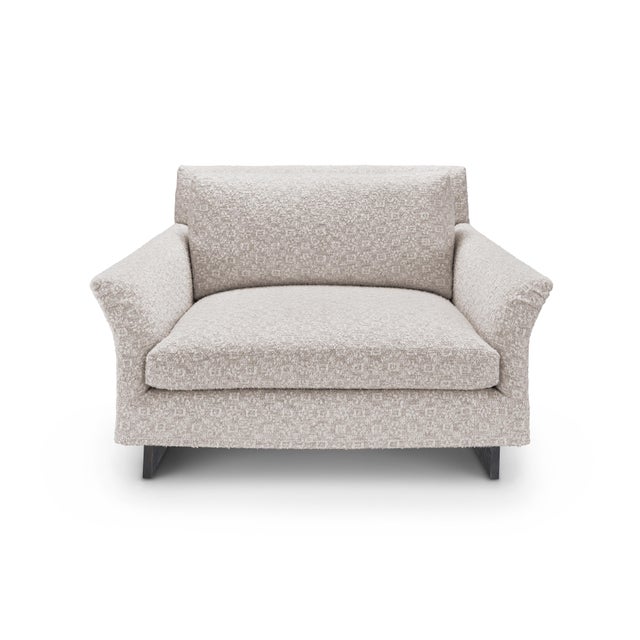 Contemporary Lancaster Contemporary Melody Chair & a Half With Ottoman and Slipcovers For Sale - Image 3 of 14
