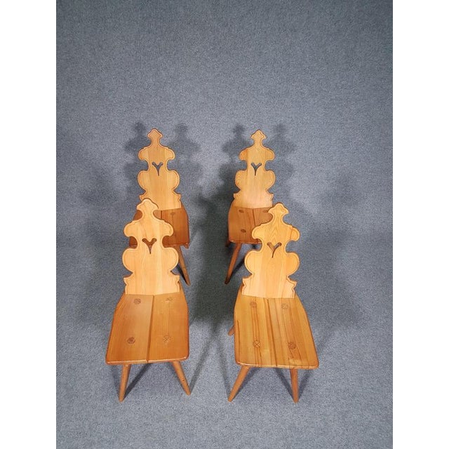 Mid-Century Brutalist Tiroler Chairs, Set of 4 For Sale - Image 16 of 18