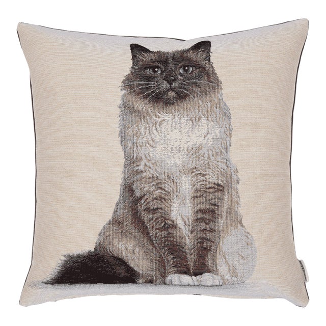Fluffy Freya Woven Cushion With Feather Filler - 42x42cm (17"x17") For Sale