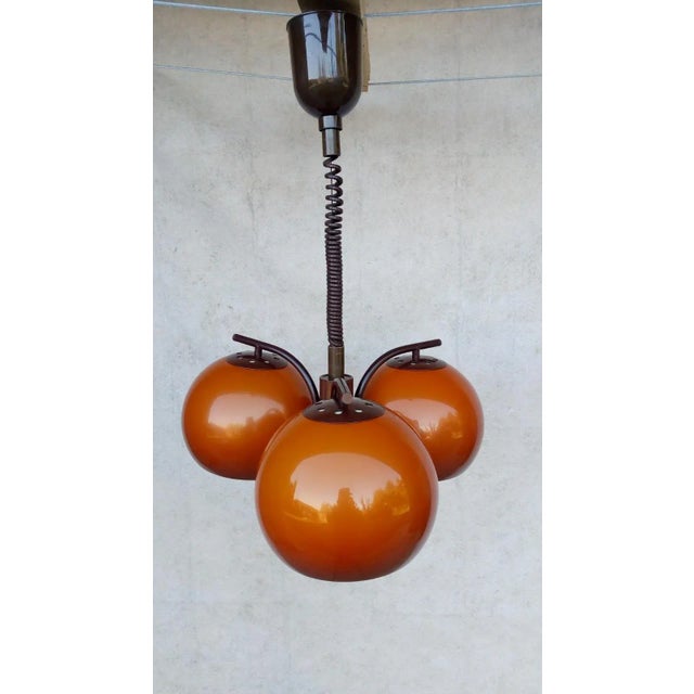 Nice, stylish, well-preserved retro chandelier. Checked, fully functional. The length of the holder can be changed from 65...