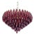 Contemporary Violet Poliedri Murano Glass Chandelier in Venini Style For Sale