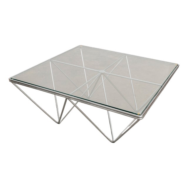 Glass and Chrome Coffee Table by Paolo Piva for B&B Italia, 1980s For Sale