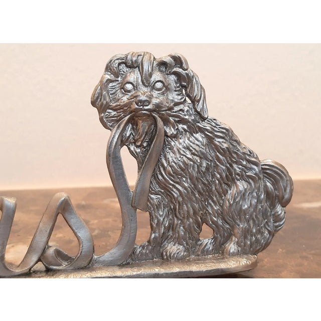 Late 20th Century Merry Christmas Holiday Dog Sign Pup For Sale - Image 5 of 6