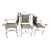 Solid Wrought Iron and Raffia/Rattan Uniquely Treated Armchairs - Set of 3 For Sale