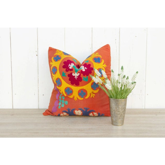 Suzani embroidery is a traditional form of needlework originating Central Asia. Suzani is a Persian word meaning "needle...