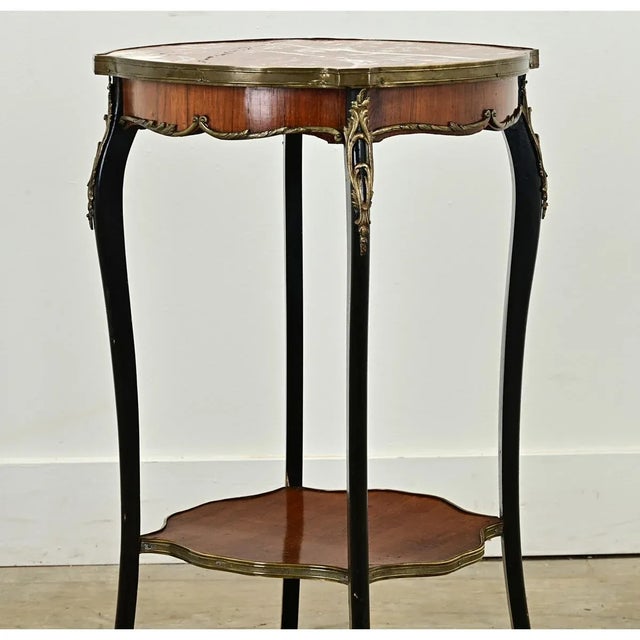 Brass French 19th Century Louis XVI Style Side Table For Sale - Image 8 of 10
