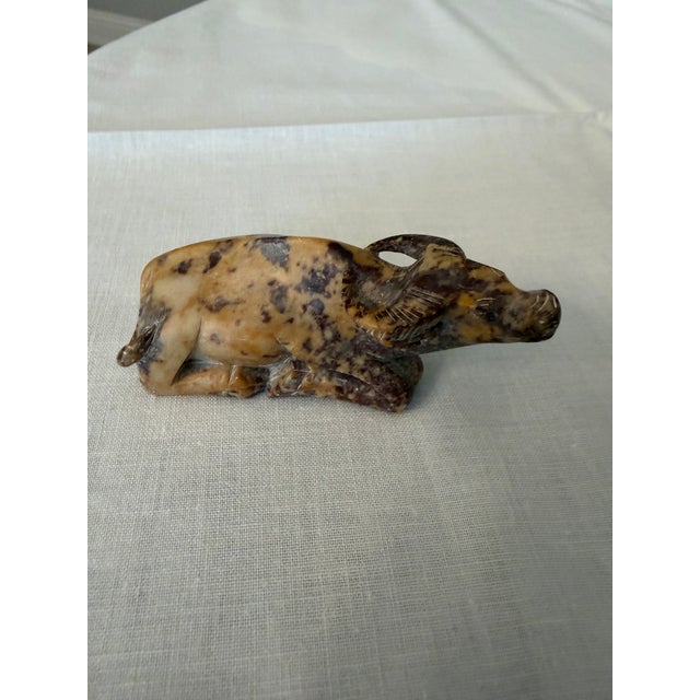 1960s Chinese Soapstone Water Buffalos For Sale - Image 5 of 7