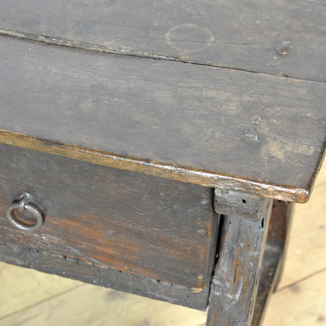 Spanish Oak Side Table, 1750 For Sale - Image 9 of 16