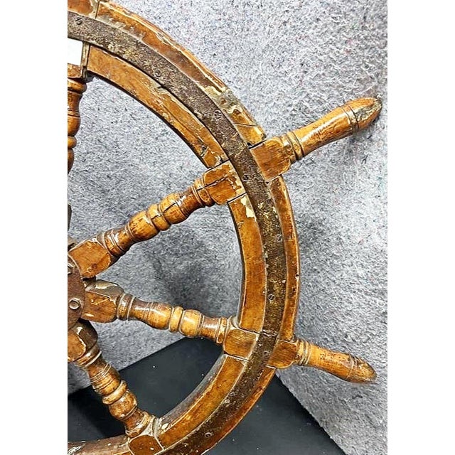 1930s Vintage Ship's Wheel For Sale - Image 5 of 10