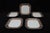 Japanese Arita ware Imari porcelain octagonal plate set of 5 in Gokunishiki Kinsai Koimari style design produced by Kisen...