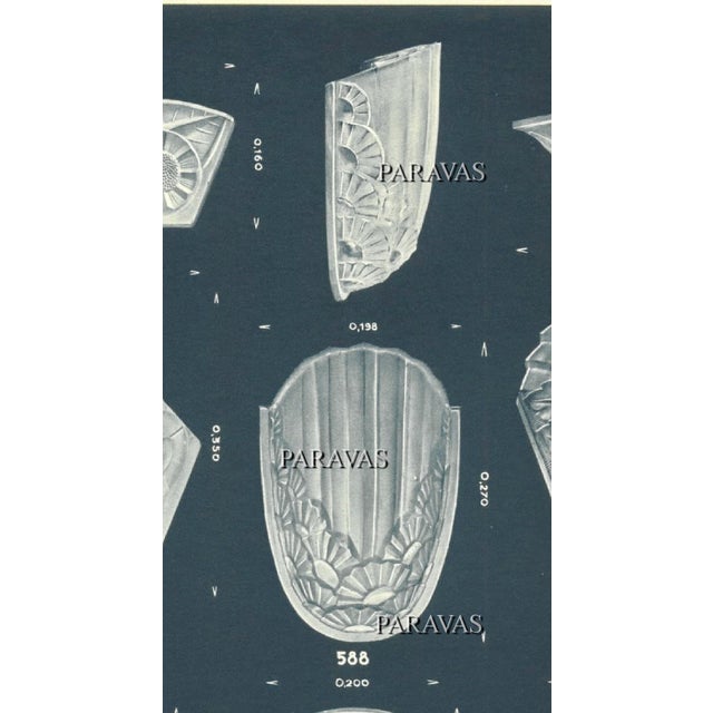 Degue & Vandamme French Art Deco Frosted Glass Modernist Slip Shade Wall Sconces - A Pair For Sale - Image 14 of 14