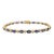Natural Blue Sapphire Diamond 18k Yellow Gold Tennis Bracelet For Sale
