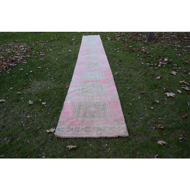 Hand-Made Long Runner Vintage Kilim RunnerTread 2'11" X 22'4" For Sale - Image 13 of 13