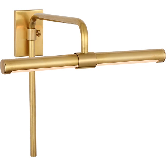 Metal Thomas O'Brien for Visual Comfort Signature Kidd 9" Frame Mount Picture Light in Hand-Rubbed Antique Brass For Sale - Image 7 of 14