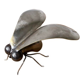 Vintage Chrome Fly Sculpture, Circa 1970s For Sale
