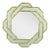 1980s Octagonal Parcel Gilt & Pistachio Faux Bamboo Mirror by Turtle and Cran For Sale