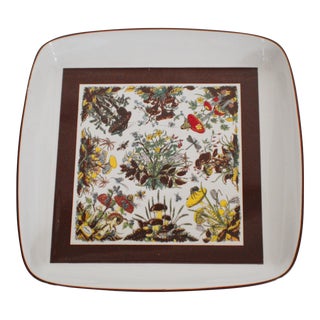 1980s Gucci Wild Funghi Floral Mushrooms Porcelain Catchall Trinket Ashtray For Sale
