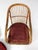 Antique Rattan Lounge Chair With Oxblood Cushions For Sale - Image 13 of 18
