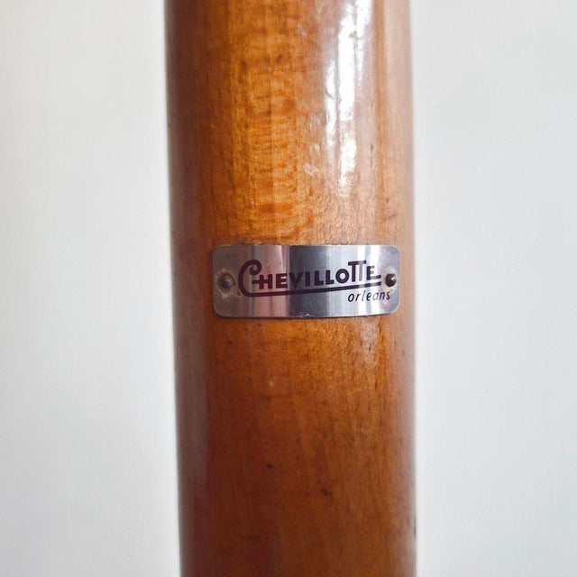 Mid-Century Modern Vintage Chevillotte Coat Rack in Wood and Metal, 1950s For Sale - Image 3 of 8